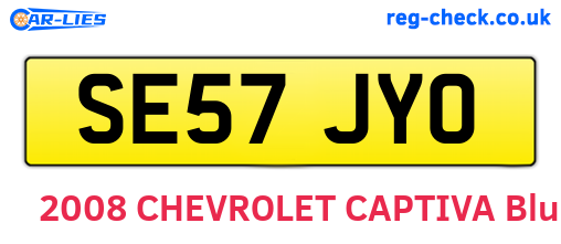 SE57JYO are the vehicle registration plates.