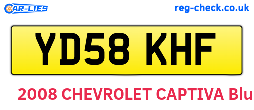 YD58KHF are the vehicle registration plates.
