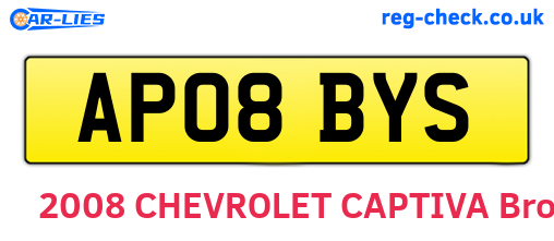 AP08BYS are the vehicle registration plates.