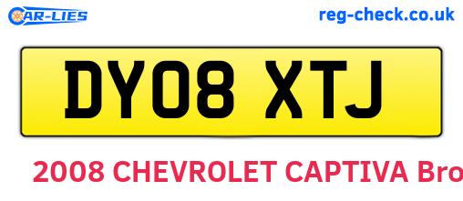 DY08XTJ are the vehicle registration plates.