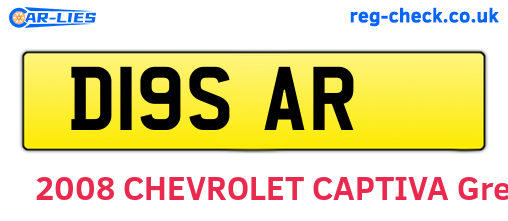 D19SAR are the vehicle registration plates.
