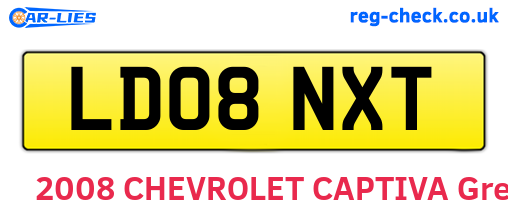 LD08NXT are the vehicle registration plates.