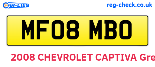 MF08MBO are the vehicle registration plates.