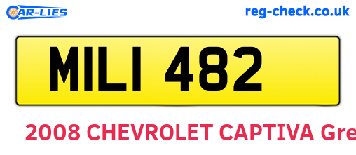 MIL1482 are the vehicle registration plates.