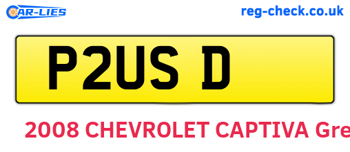 P2USD are the vehicle registration plates.