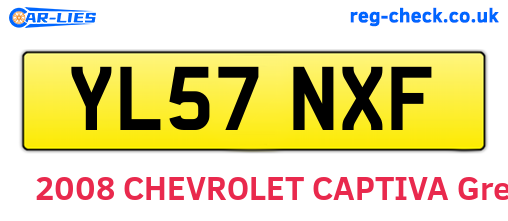 YL57NXF are the vehicle registration plates.