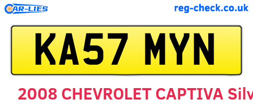 KA57MYN are the vehicle registration plates.