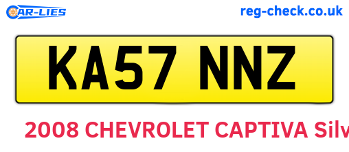 KA57NNZ are the vehicle registration plates.