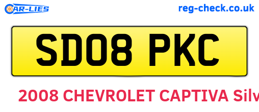 SD08PKC are the vehicle registration plates.