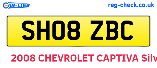 SH08ZBC are the vehicle registration plates.
