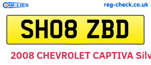 SH08ZBD are the vehicle registration plates.