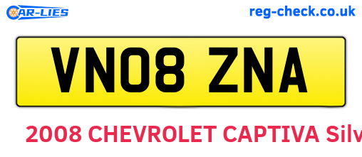 VN08ZNA are the vehicle registration plates.