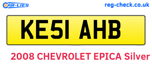 KE51AHB are the vehicle registration plates.