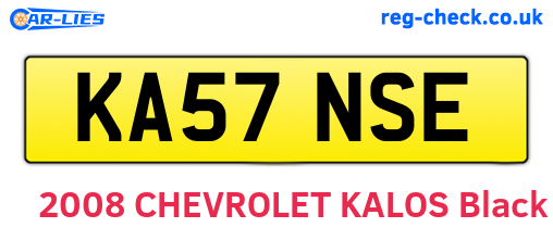 KA57NSE are the vehicle registration plates.