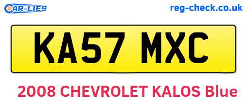 KA57MXC are the vehicle registration plates.