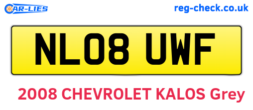 NL08UWF are the vehicle registration plates.