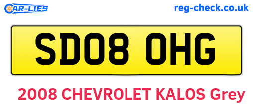 SD08OHG are the vehicle registration plates.