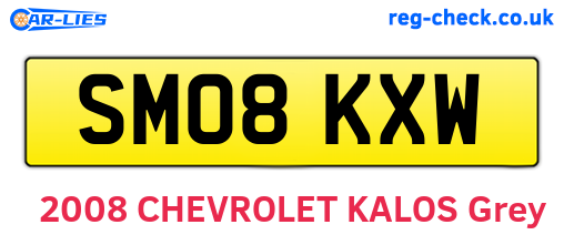 SM08KXW are the vehicle registration plates.
