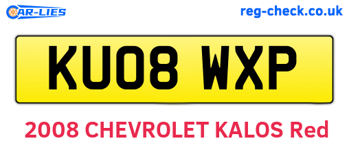 KU08WXP are the vehicle registration plates.
