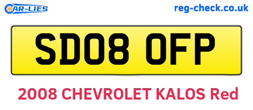 SD08OFP are the vehicle registration plates.