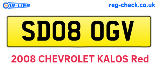 SD08OGV are the vehicle registration plates.