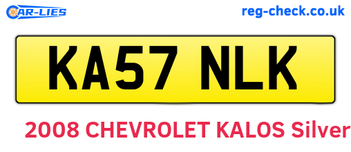 KA57NLK are the vehicle registration plates.