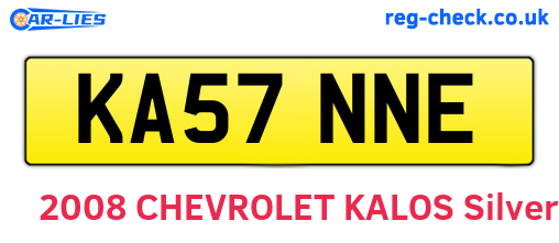 KA57NNE are the vehicle registration plates.