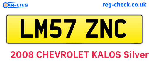 LM57ZNC are the vehicle registration plates.