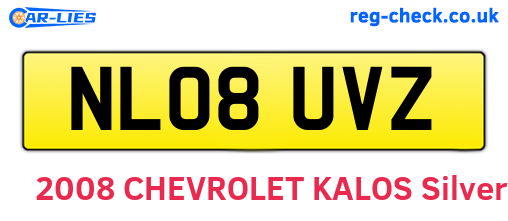 NL08UVZ are the vehicle registration plates.