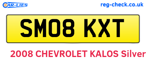 SM08KXT are the vehicle registration plates.