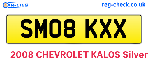 SM08KXX are the vehicle registration plates.