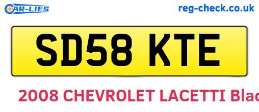 SD58KTE are the vehicle registration plates.