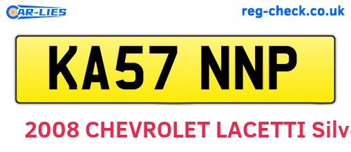 KA57NNP are the vehicle registration plates.
