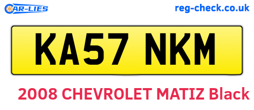KA57NKM are the vehicle registration plates.