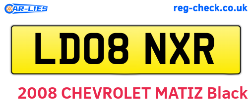 LD08NXR are the vehicle registration plates.