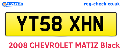 YT58XHN are the vehicle registration plates.