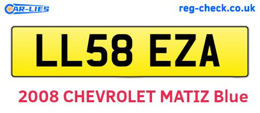 LL58EZA are the vehicle registration plates.