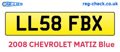 LL58FBX are the vehicle registration plates.