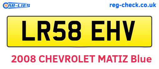 LR58EHV are the vehicle registration plates.