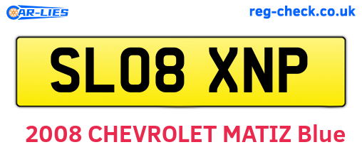 SL08XNP are the vehicle registration plates.