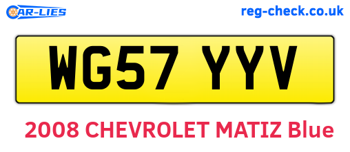WG57YYV are the vehicle registration plates.