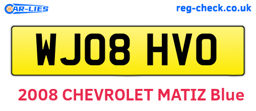WJ08HVO are the vehicle registration plates.