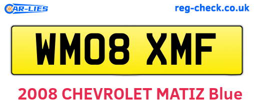 WM08XMF are the vehicle registration plates.