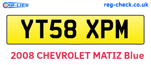 YT58XPM are the vehicle registration plates.