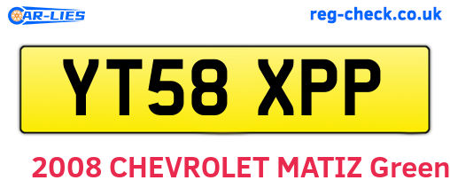 YT58XPP are the vehicle registration plates.