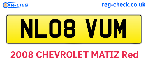 NL08VUM are the vehicle registration plates.