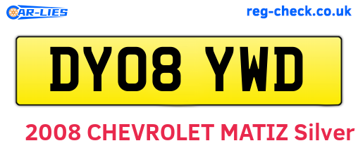 DY08YWD are the vehicle registration plates.