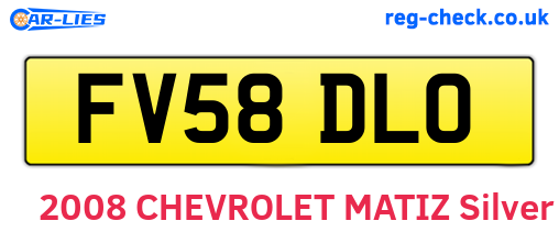 FV58DLO are the vehicle registration plates.