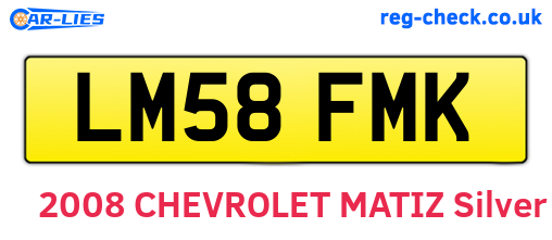 LM58FMK are the vehicle registration plates.