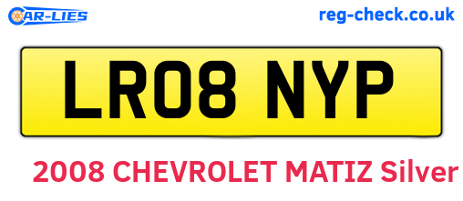 LR08NYP are the vehicle registration plates.